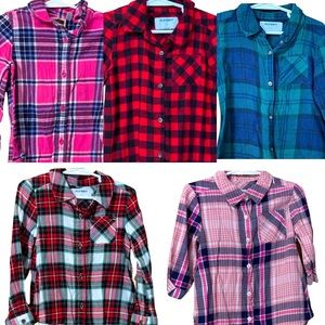 Lot of Girl’s 4T Flannel Shirts